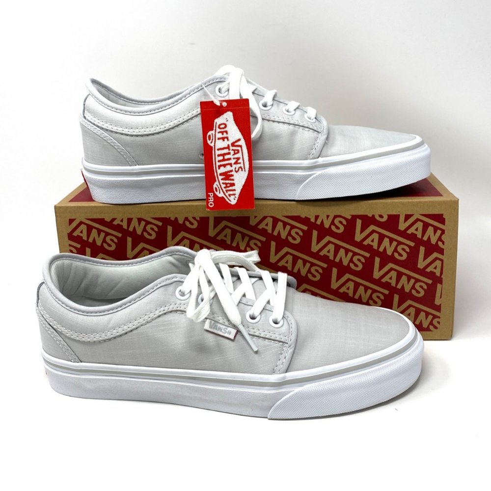 💖MEGA SALE💖 Vans Chukka Low Top Chambray Gray Canvas Sneaker Women VN000NKA2LD - Picture 3 of 11